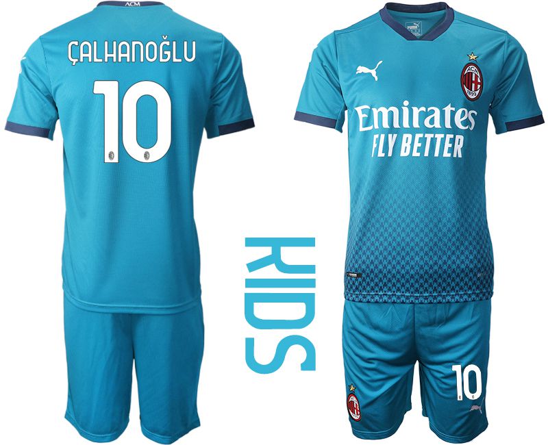 Youth 2020-2021 club AC milan away #10 blue Soccer Jerseys->ac milan jersey->Soccer Club Jersey